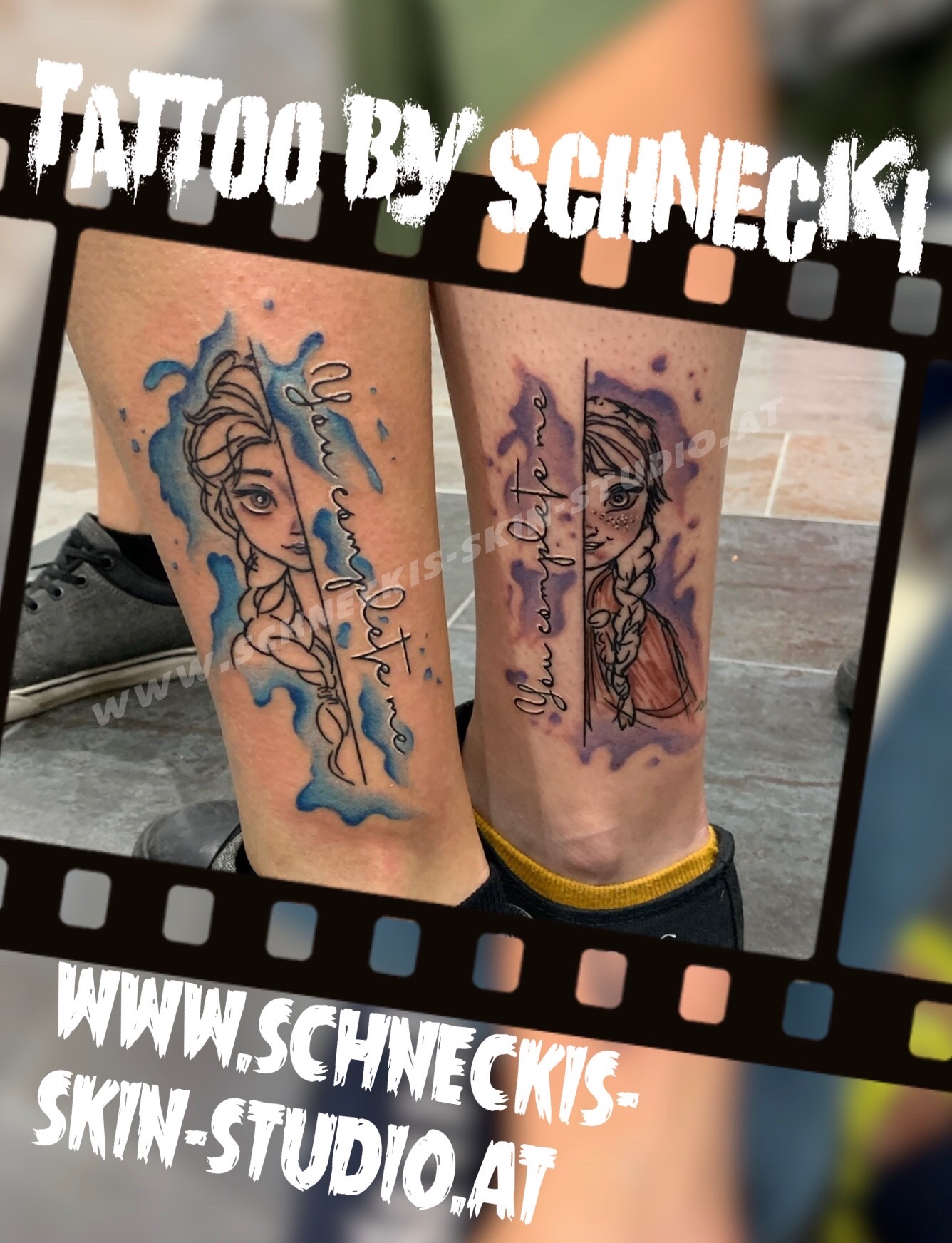 Black & Grey mit Farbe Tattoo aus Steyr – Schneckis Skin Studio