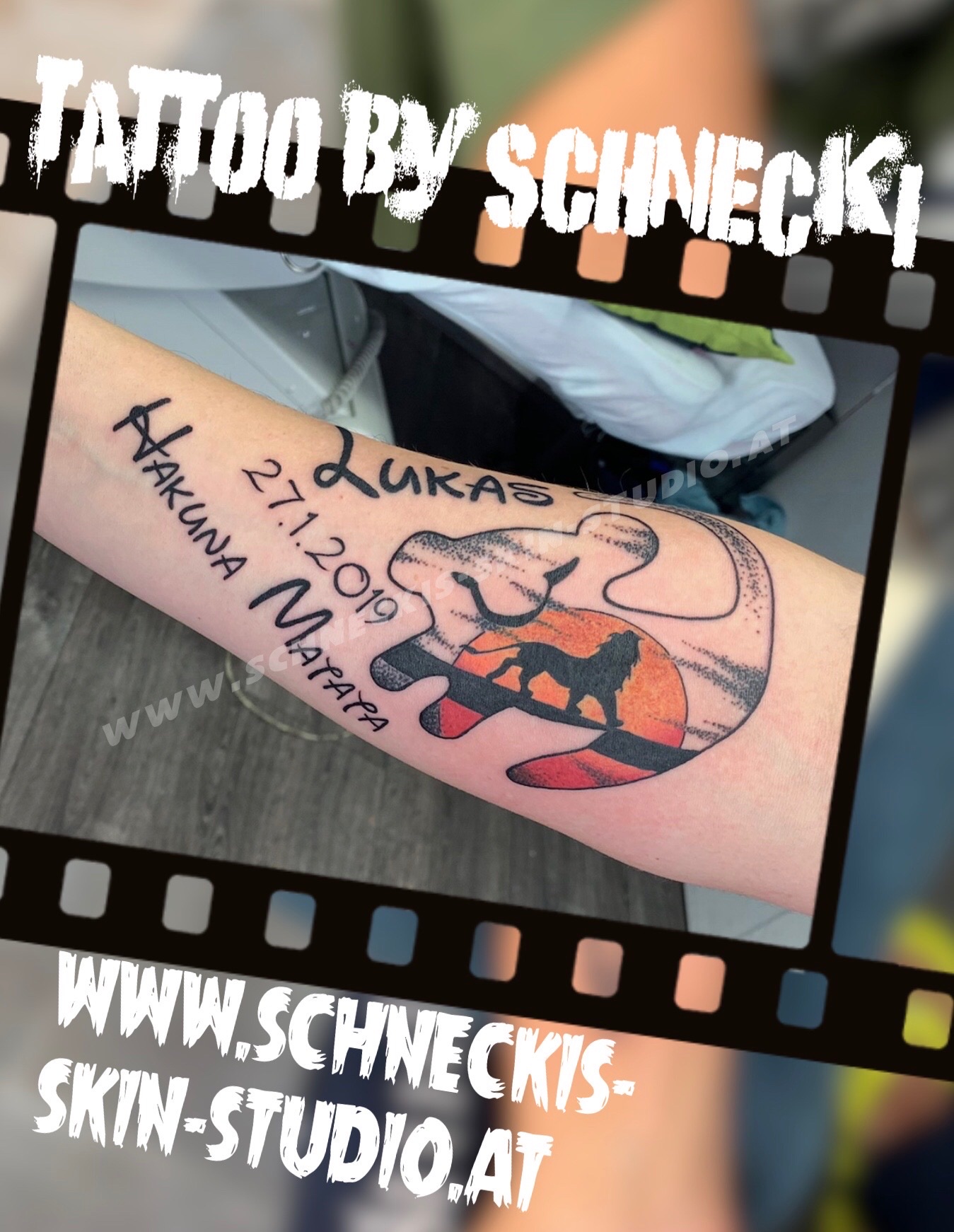 Black & Grey mit Farbe Tattoo aus Steyr – Schneckis Skin Studio