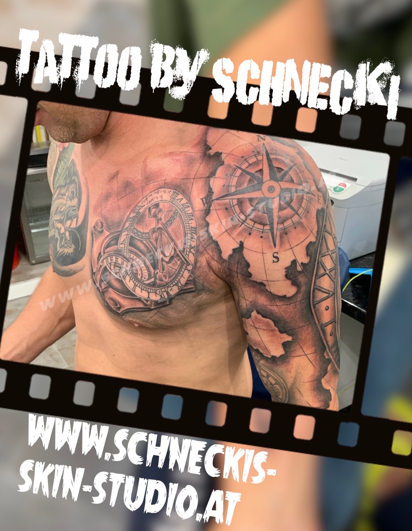 Black & Grey Tattoo aus Steyr – Schneckis Skin Studio