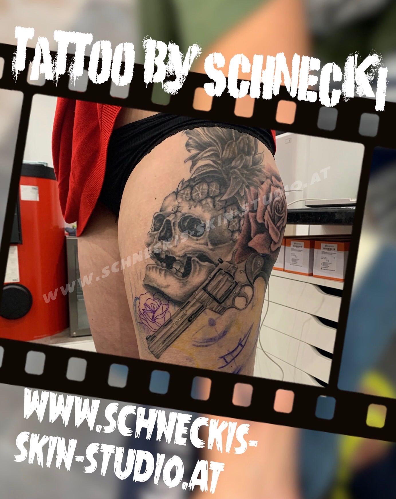 Black & Grey Tattoo aus Steyr – Schneckis Skin Studio