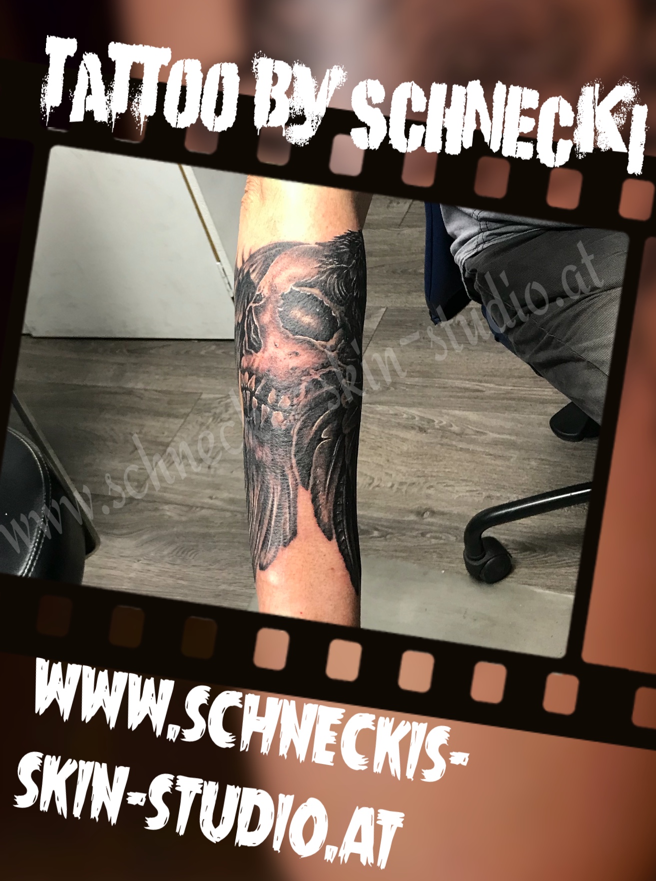 Black & Grey Tattoo aus Steyr – Schneckis Skin Studio