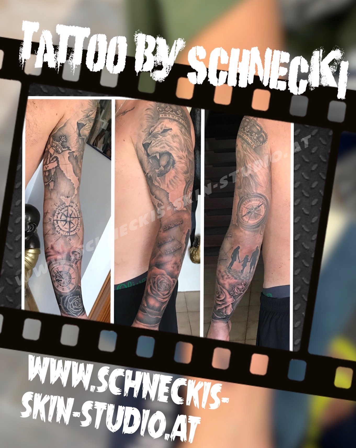 Black & Grey Tattoo aus Steyr – Schneckis Skin Studio