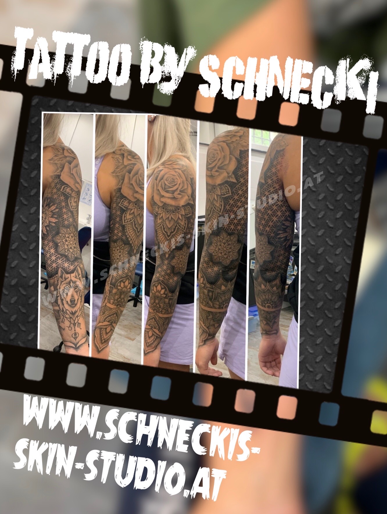 Black & Grey Tattoo aus Steyr – Schneckis Skin Studio