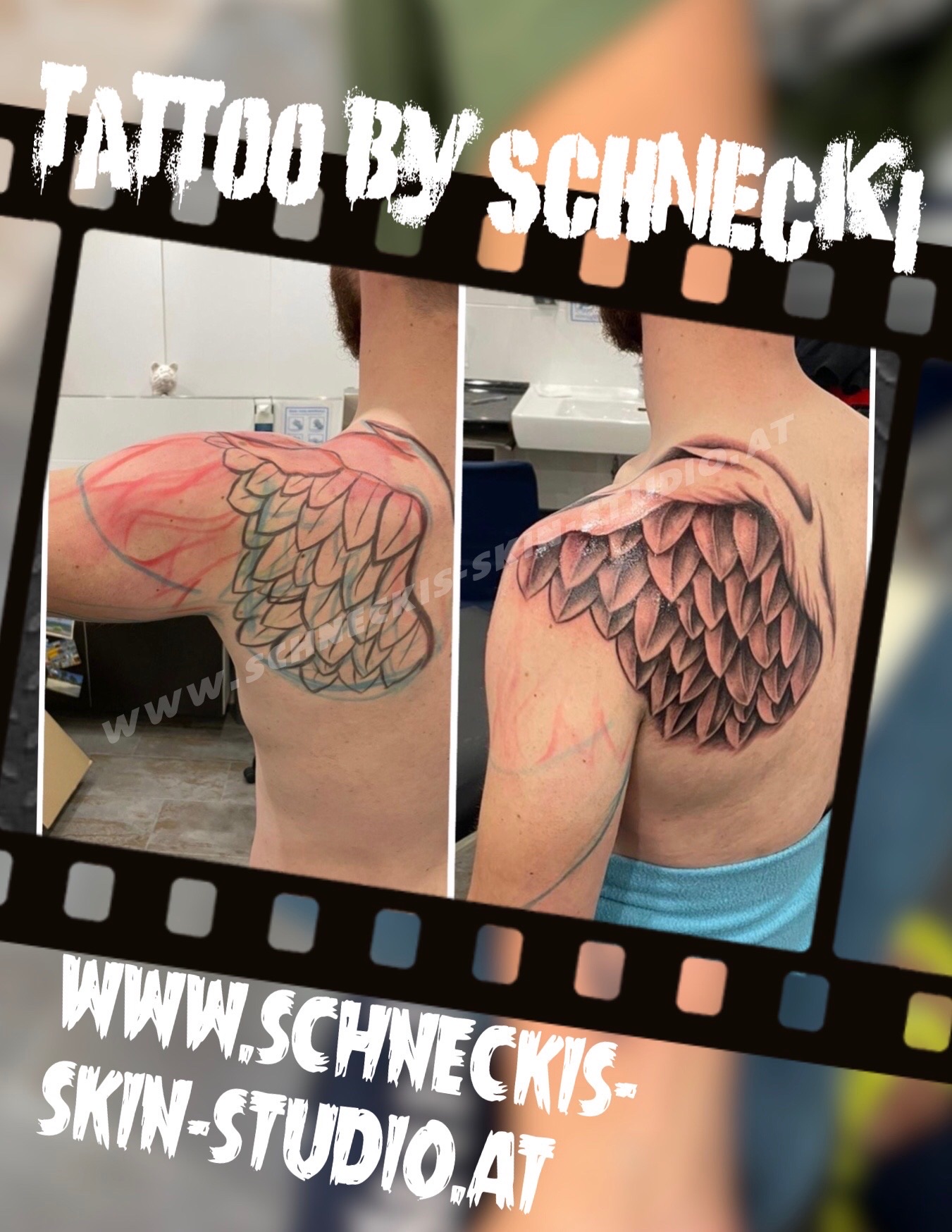 Black & Grey Tattoo aus Steyr – Schneckis Skin Studio