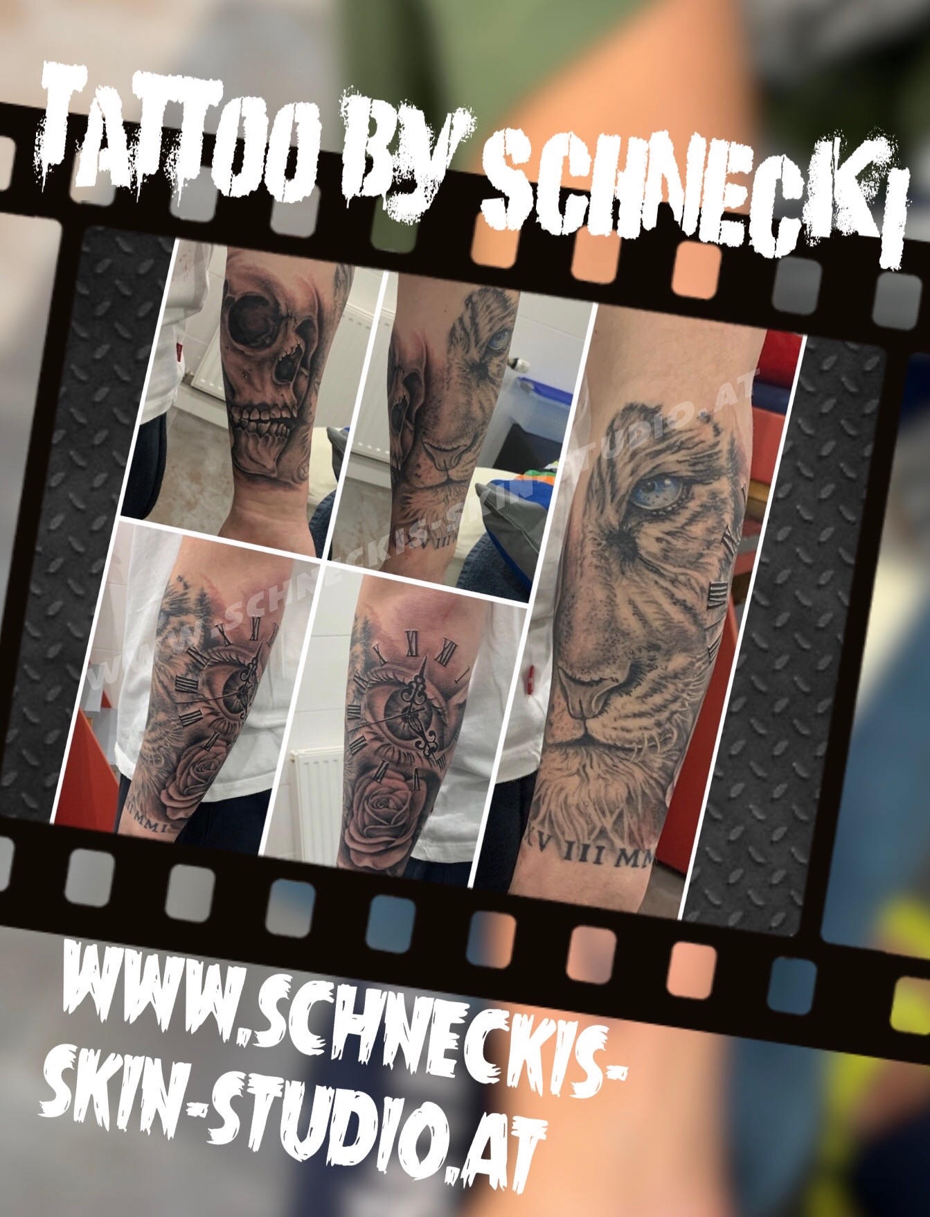 Black & Grey Tattoo aus Steyr – Schneckis Skin Studio