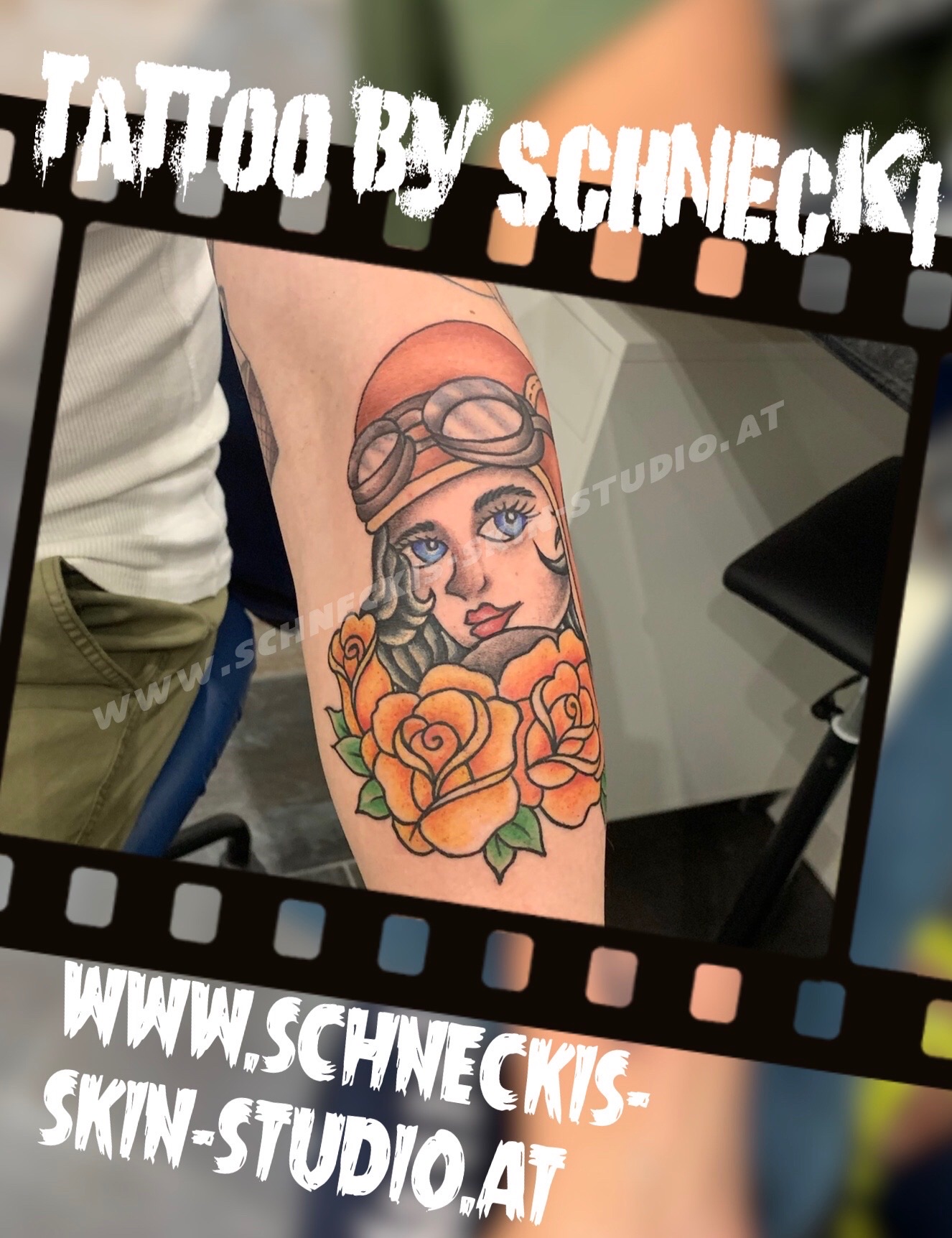 Farbiges Tattoo aus Steyr – Schneckis Skin Studio