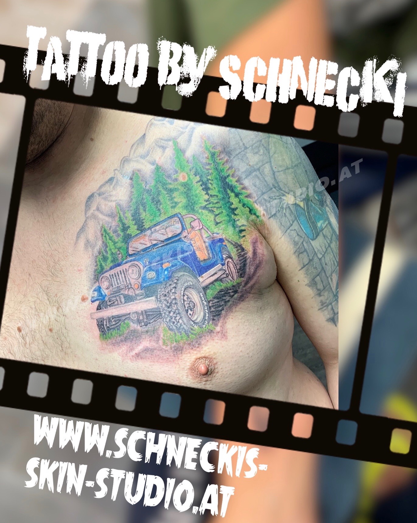 Farbiges Tattoo aus Steyr – Schneckis Skin Studio