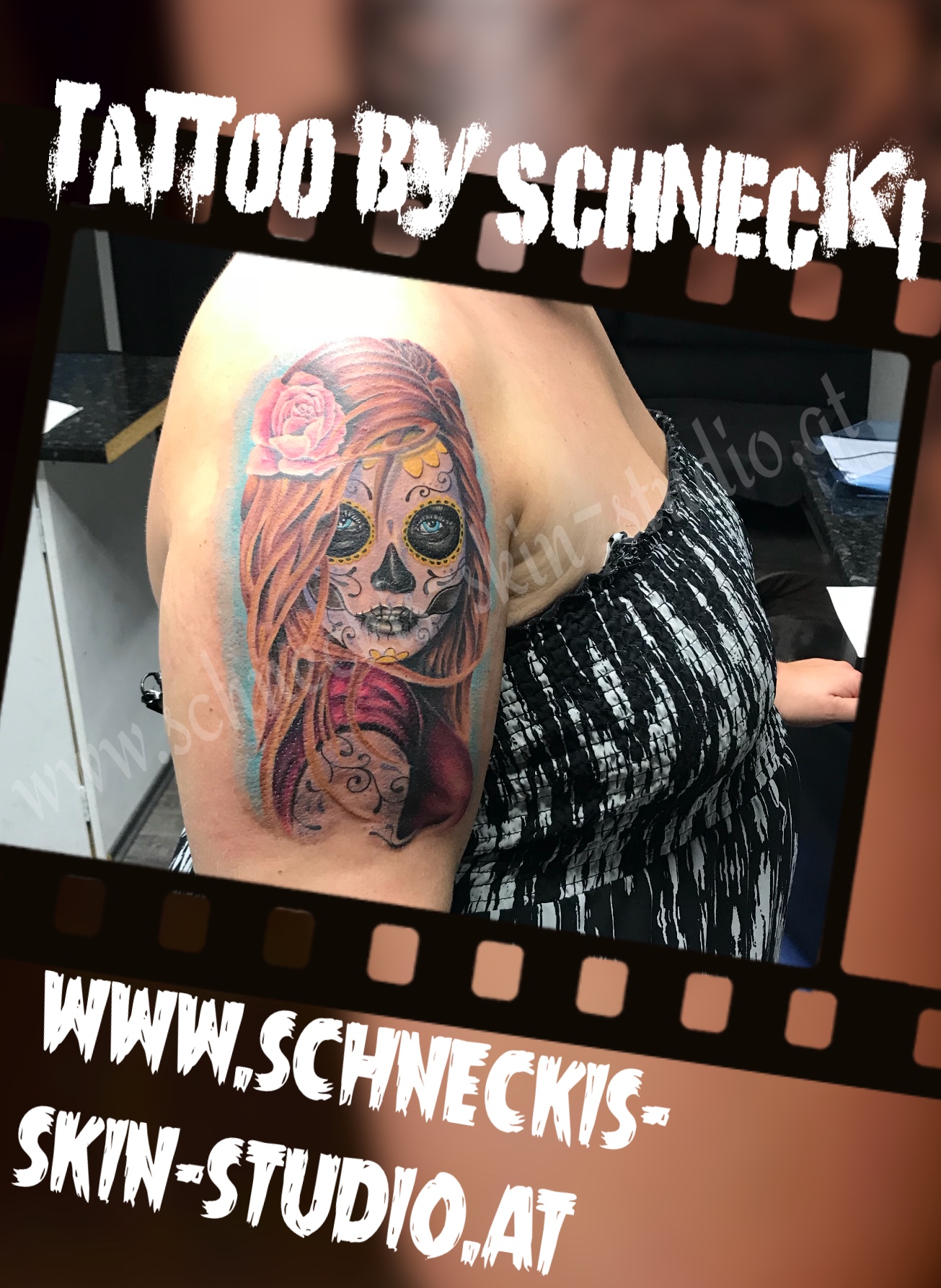 Farbiges Tattoo aus Steyr – Schneckis Skin Studio