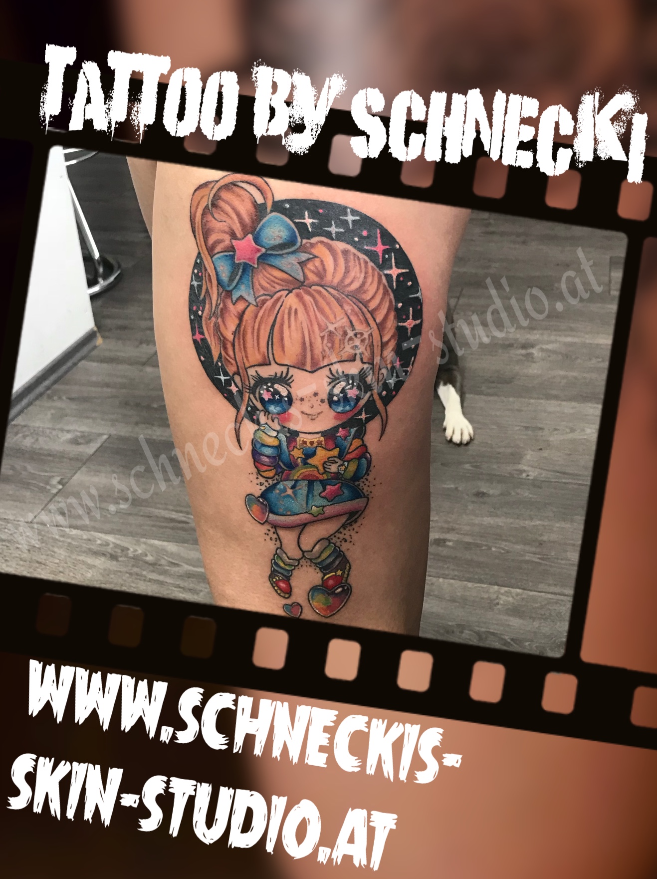 Farbiges Tattoo aus Steyr – Schneckis Skin Studio
