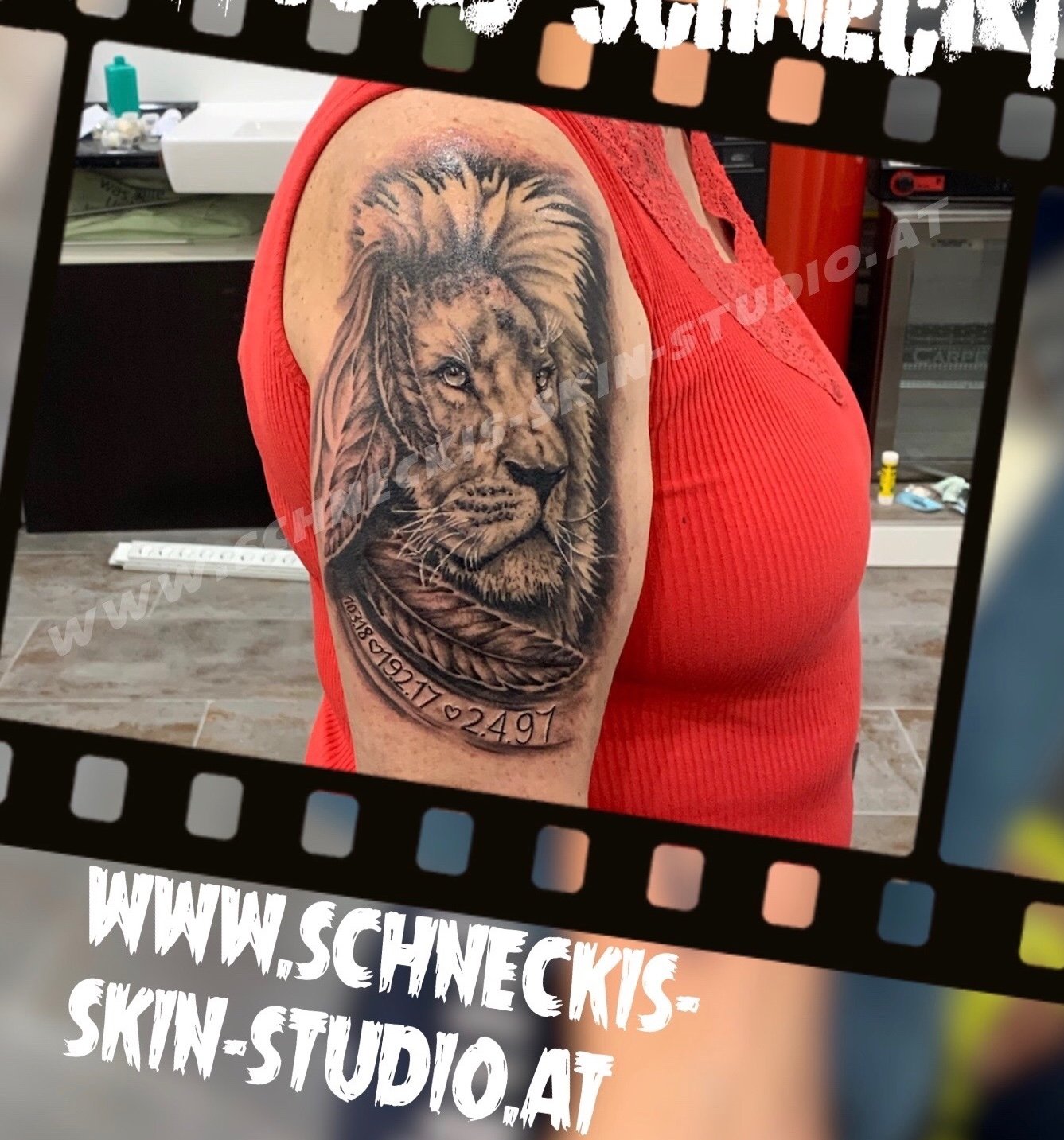 Black & Grey Tattoo von Schneckis Skin Studio in Steyr